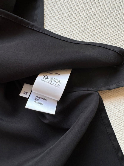 Loewe Shirt Black Satin Fabric