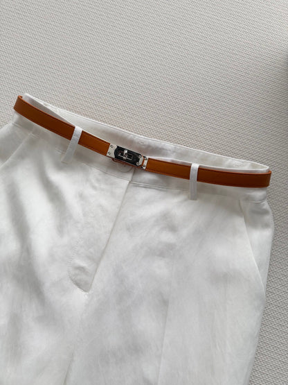 HERMES 26S WIDE LEG CROPPED PANTS 555