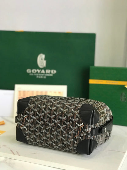 GOYA 26S BOEING 25MM IN BLACK GOYARDINE CANVAS AND CALFSKIN