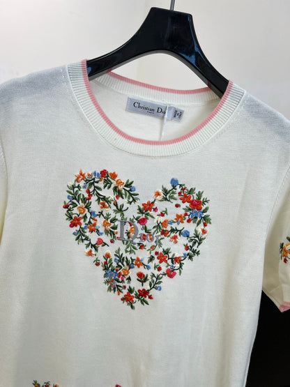 DIOR 26S SHORT-SLEEVED KNIT T-SHIRT 950