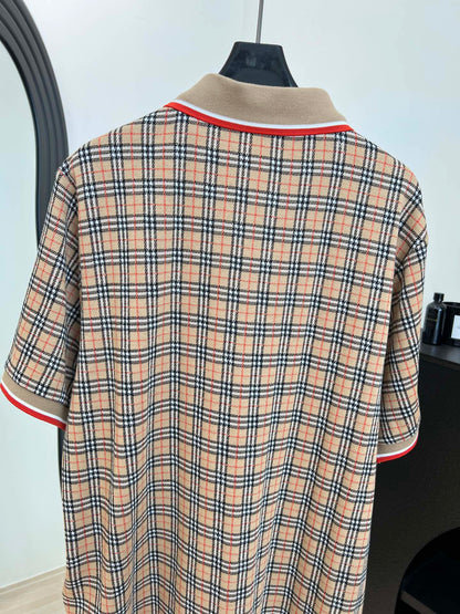 BURBERRY 26S SHORT-SLEEVE KNIT POLO SHIRT 425