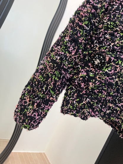 CHANEL 26S PRINTED KNIT JACKET 955