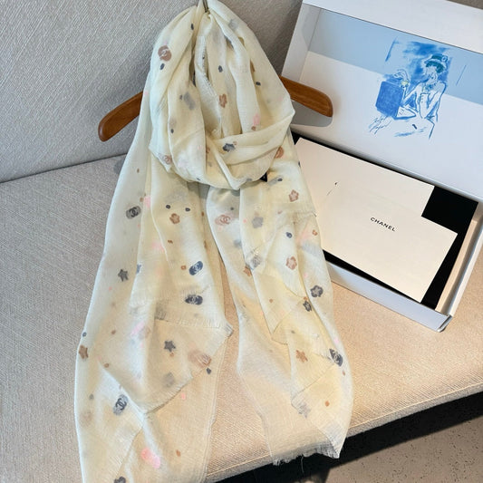 CHANEL 25S SCARF 200 IN CASHMERE 991827