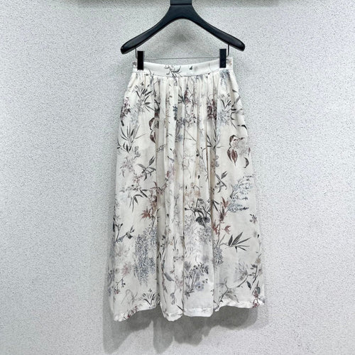 DIOR CLASSIC FLORAL LONG SKIRT 275021