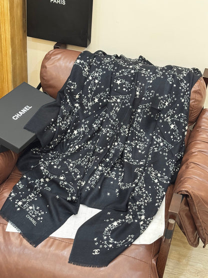 CHANEL 25S SCARF 200 IN CASHMERE 728986