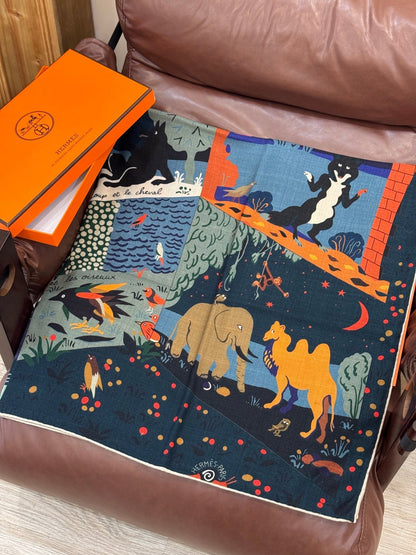 HERMES 25S SCARF 140 IN SILK 733916