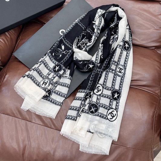 CHANEL 25S SCARF 200 IN CASHMERE 931949