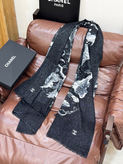CHANEL 25S SCARF 200 CM IN CASHMERE 941754