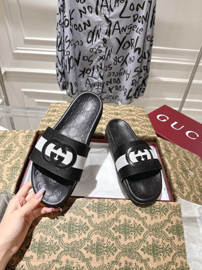 SANDALS 25S IN BLACK AND WHITE MIX RED LAMBSKIN EMBOSSED LOGO STYLE 3