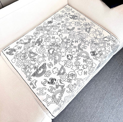 CHANEL 25S SCARF 90 IN TWILL SILK 740294