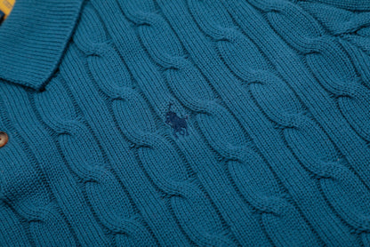 RALPH LAUREN SHORT-SLEEVE POLO KNIT SWEATER STYLE 432