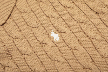 RALPH LAUREN SHORT-SLEEVE POLO KNIT SWEATER STYLE 433