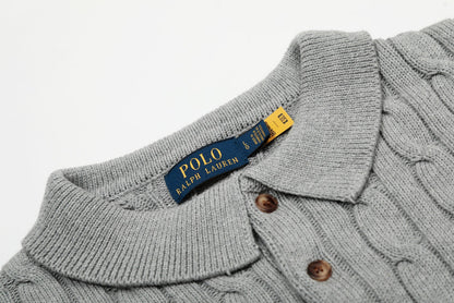 RALPH LAUREN SHORT-SLEEVE POLO KNIT SWEATER STYLE 435