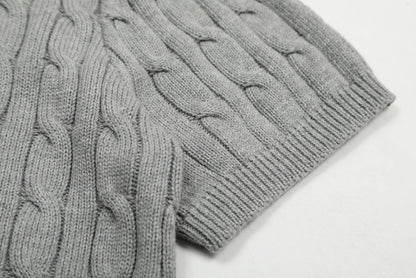 RALPH LAUREN SHORT-SLEEVE POLO KNIT SWEATER STYLE 435