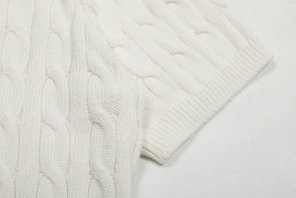 RALPH LAUREN SHORT-SLEEVE POLO KNIT SWEATER STYLE 436