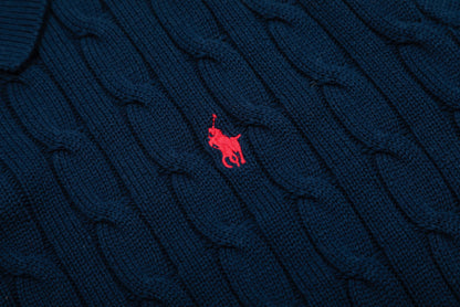 RALPH LAUREN SHORT-SLEEVE POLO KNIT SWEATER STYLE 437
