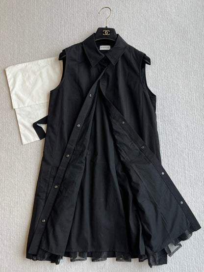 MONCLER SLEEVELESS PLEATED DRESS 269706