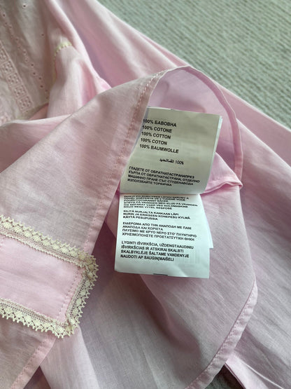 PRADA PINK CROPPED BUTTON-UP SHIRT