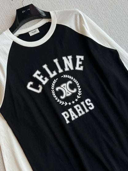 CELINE LONG SLEEVE PRINTED T-SHIRT 275643