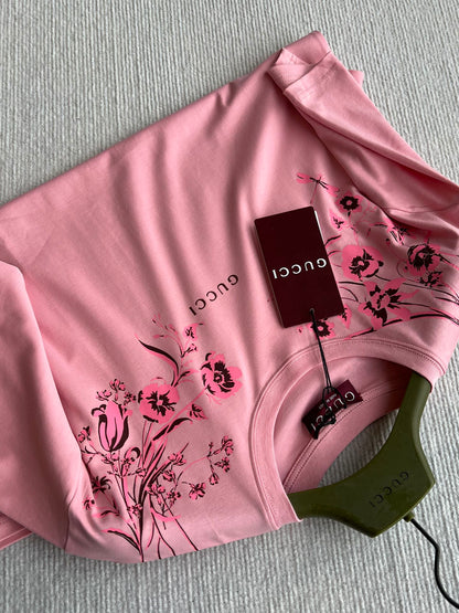 GUCCI SHORT SLEEVE LOGO PRINTED T-SHIRT 275723