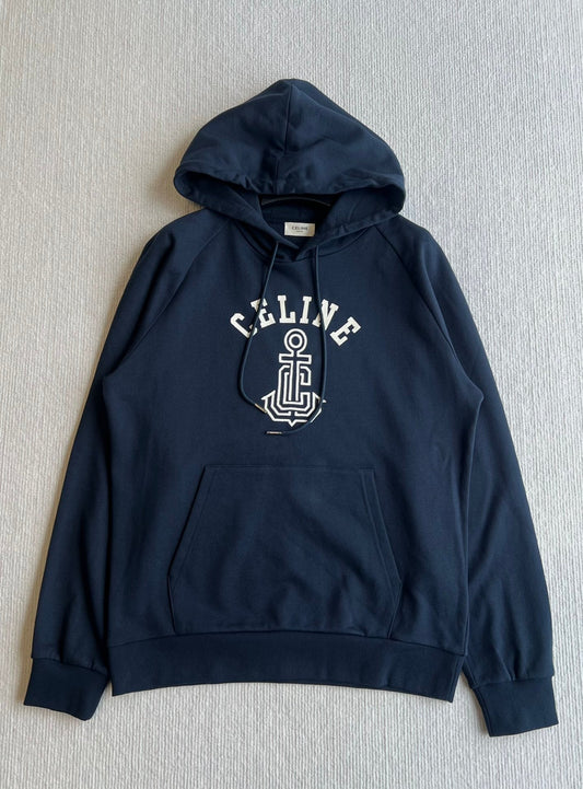 CELINE HOODED SWEATSHIRT WITH ANCHOR EMBROIDERY 275652