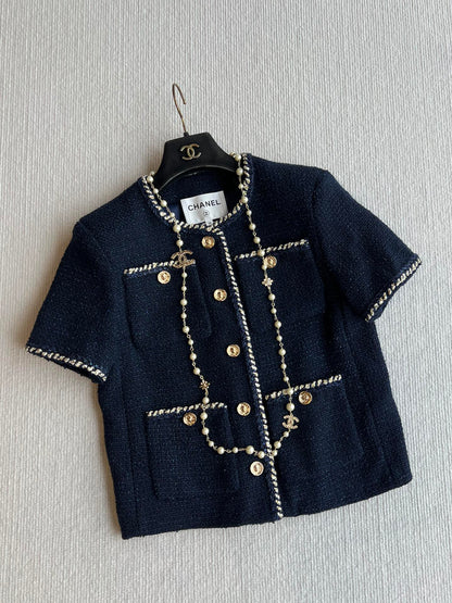 CHANEL SHORT-SLEEVE WOOL JACKET STYLE 29