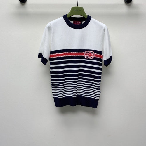 GUCCI SHORT-SLEEVE KNIT TOP 253099