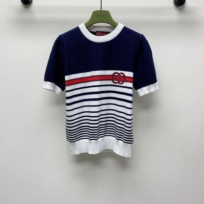 GUCCI SHORT-SLEEVE KNIT TOP 253100
