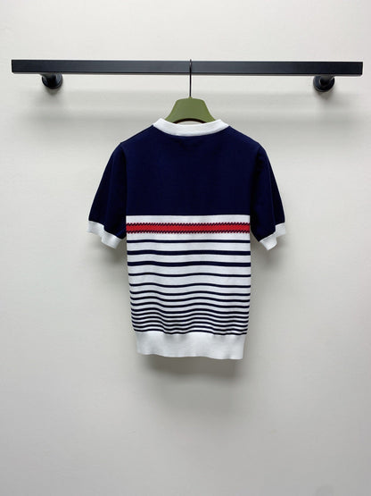 GUCCI SHORT-SLEEVE KNIT TOP 253100