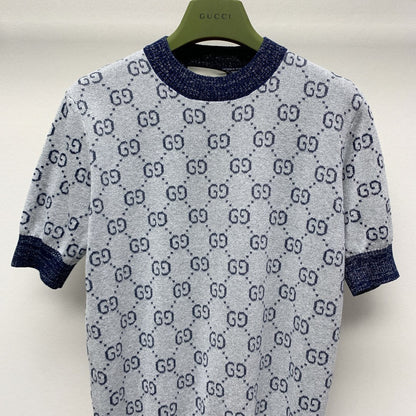 GUCCI SHORT-SLEEVE KNIT TOP 257394