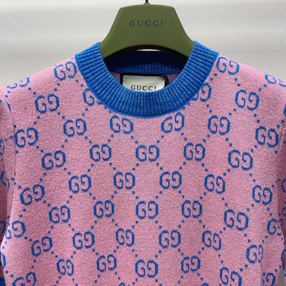 GUCCI SHORT-SLEEVE KNIT TOP 257395