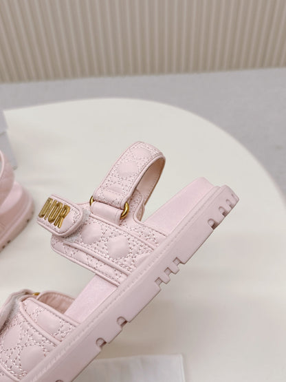 DIOR BACK-STRAP SANDALS 25S IN PASTEL PINK CALFSKIN