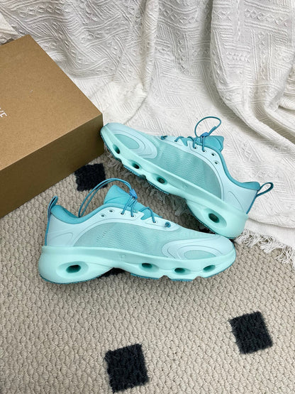 LOEWE 26S CLOUDSOLO SNEAKERS IN AQUA BLUE RECYCLED POLYESTER