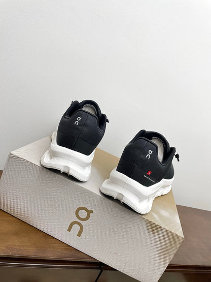 LOEWE 26S CLOUDTILT SNEAKER IN BLACK AND WHITE RECYCLED POLYESTER