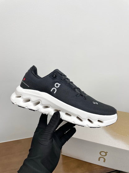 LOEWE 26S CLOUDTILT SNEAKER IN BLACK AND WHITE RECYCLED POLYESTER