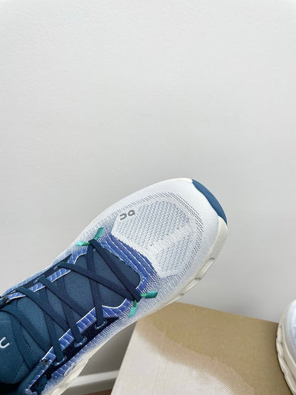 LOEWE 26S CLOUDTILT SNEAKER IN BLUE IVORY RECYCLED POLYESTER