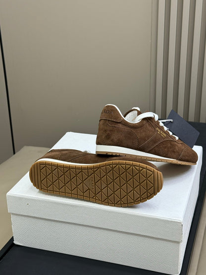 PRADA 25S SNEAKER IN BROWN SUEDE STYLE 9
