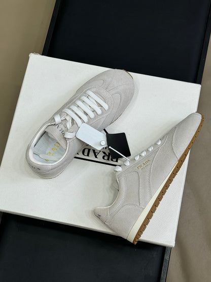 PRADA 25S SNEAKER IN LIGHT GREY SUEDE STYLE 7