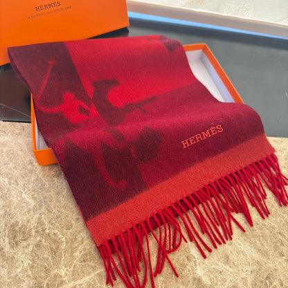 HERMES 25S SCARF 170 IN CASHMERE 854665
