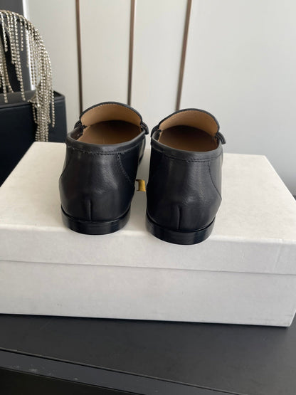 CHLOÉ 26S LOAFERS IN BLACK CALFSKIN