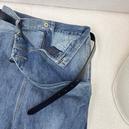 Loewe 25 Straight Jeans Blue Denim Cotton