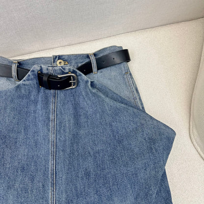 Loewe 25 Straight Jeans Blue Denim Cotton