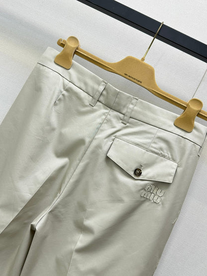 MIUMIU HIGH-WAISTED WIDE-LEG PANTS STYLE 52
