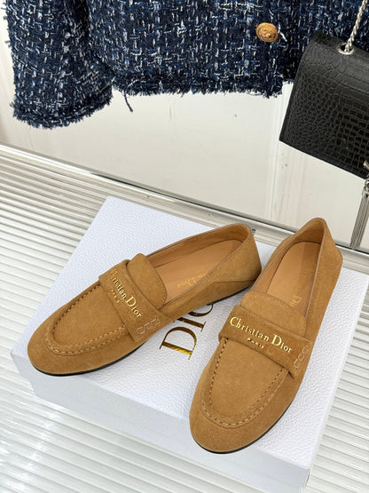 DIOR LOAFER 25S IN LIGHT BROWN SUEDE