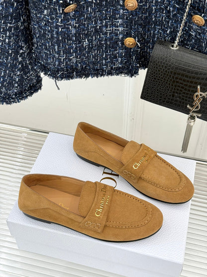 DIOR LOAFER 25S IN LIGHT BROWN SUEDE