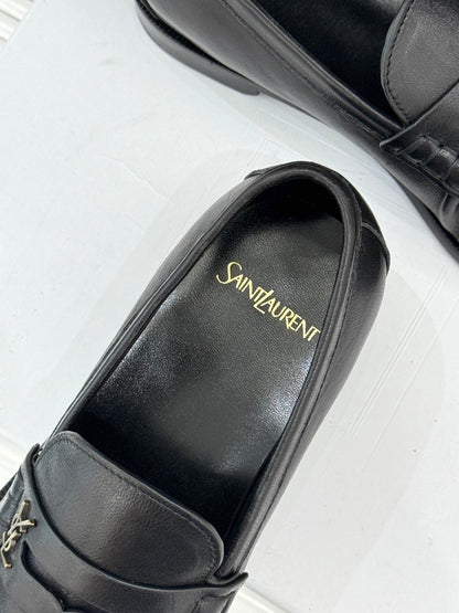 YSL 25S LOAFERS IN BLACK LAMBSKIN