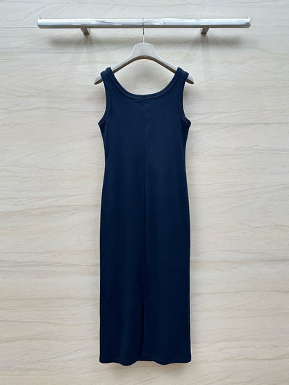PRADA 26S SLEEVELESS CREW NECK DRESS 654