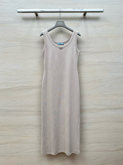 PRADA 26S SLEEVELESS CREW NECK DRESS 653