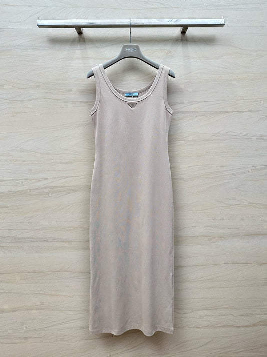 PRADA 26S SLEEVELESS CREW NECK DRESS 653