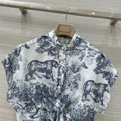 DIOR 26S PATTERNED SHIRT AND PANTS SET 1174